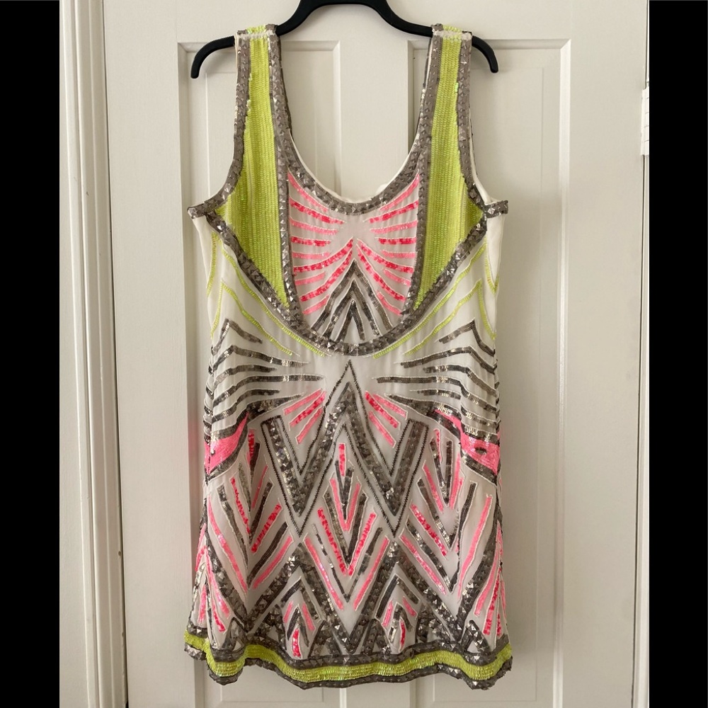 Beaded sequins neon mini sexy vegas dress bachelorette party fun